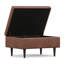 Petit repose-pieds avec rangement Shay en cuir végétalien Mid-Century-1367740131