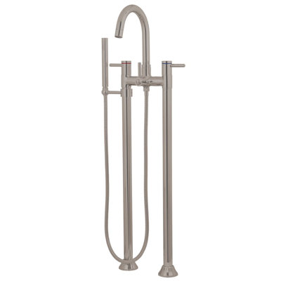Concord Triple Handle Floor Mount Tub Filler Trim