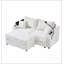 Canapé modulaire avec causeuse 72,8 "avec espace de rangement et repose-pieds mobile