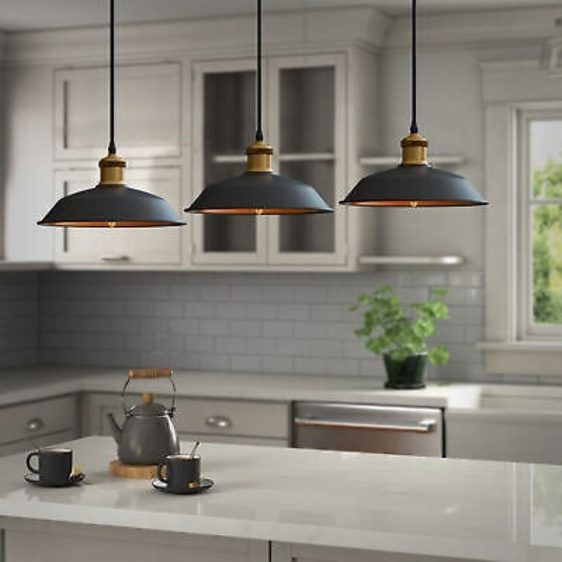 Annesa 1 - Light Black Inner Gold Pendant, Yes