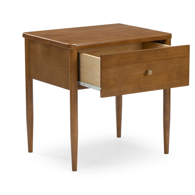 Harbor 1 Drawer Nightstand, Pecan, Pecan