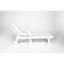 Fauteuil lounge côtier surdimensionné, blanc, 5 places avec porte-gobelet, résistant aux intempéries, pour terrasse, 5 niveaux d'inclinaison.