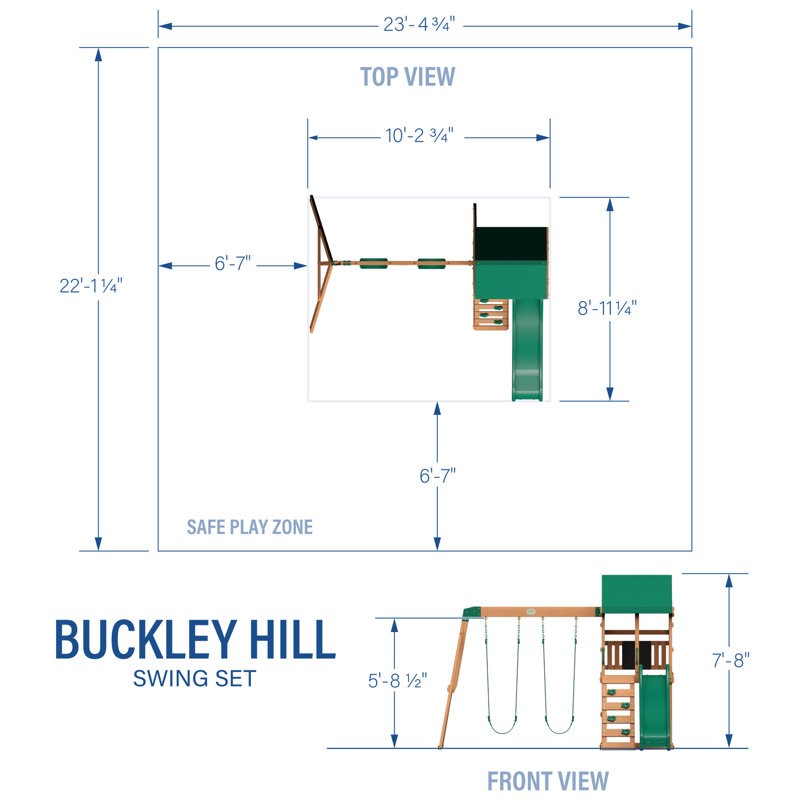 Backyard Discovery Buckley Hill All Cedar Swing Set