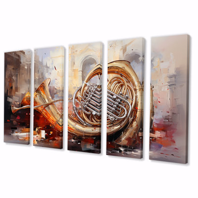 Tubas Embrace Grand A Broad Golden Arc II - Music 5 Piece Wall Art Set