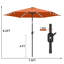 Parasol de marché éclairé 7 pi 6 po-58696586