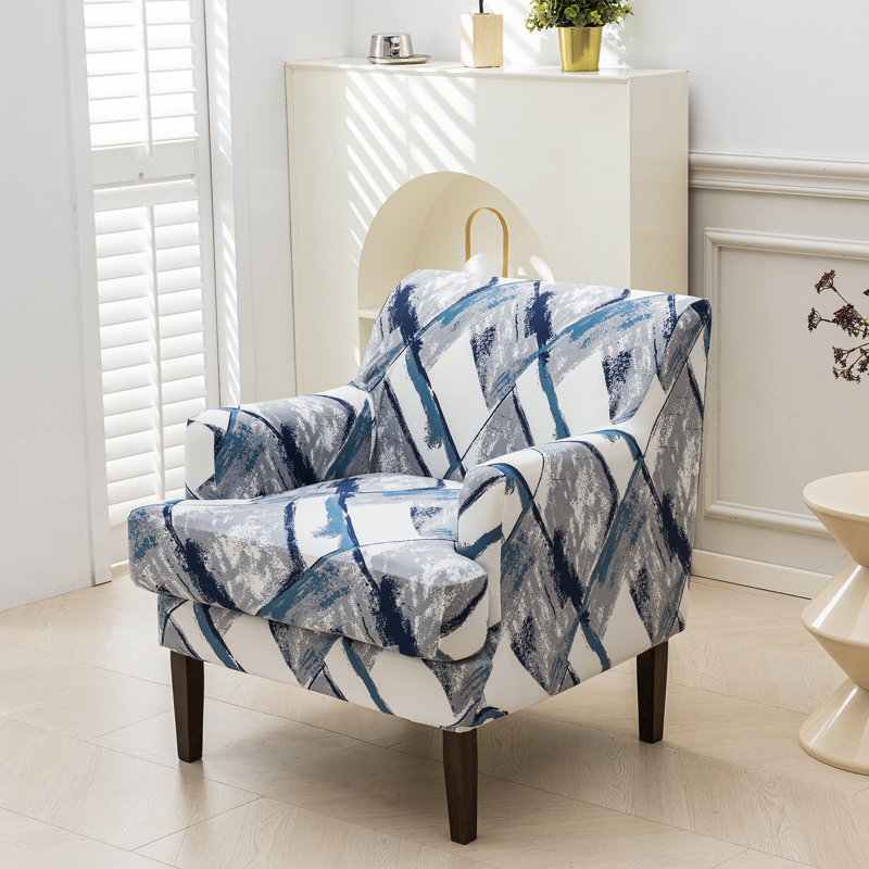 Housse extensible 2 pièces pour chaises d'appoint - Housse de coussin séparée, protecteur de canapé facile à installer avec tissu en soie laiteuse