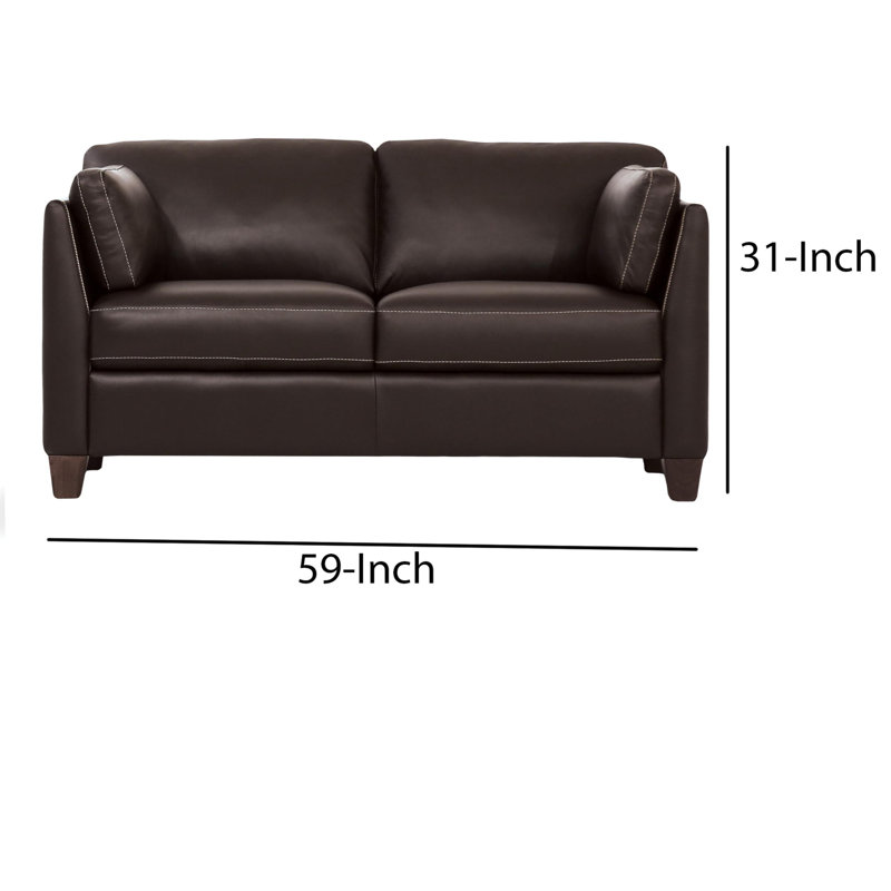 Ebern Designs Muhsin 59" Faux Leather Flared Arm Loveseat - Wayfair Canada