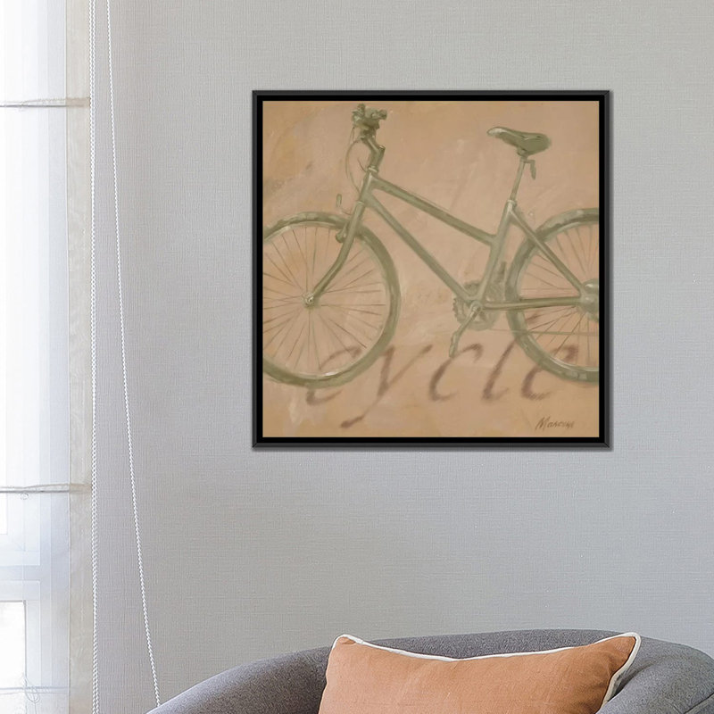 «Cycle», reproduction sur toile, H 18 po x l 18 po x P 1,5 po, Toile avec cadre flottant noir, Pas de tapis