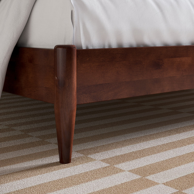 Amandaleigh Solid Wood Panel Bed, Walnut, King