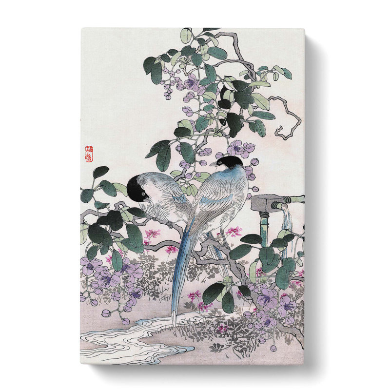 Birds & Flowers by Kono Bairei - Wrapped Canvas Painting, 76cm H x 50cm W x 3cm D