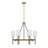 Eginald 6-Light Chandelier In Matte Black With Warm Brass Accents