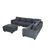 Arial 123" 7-Piece Premium Corduroy Reversible Living Room Modular Sectional Sofa with Ottoman-485216828
