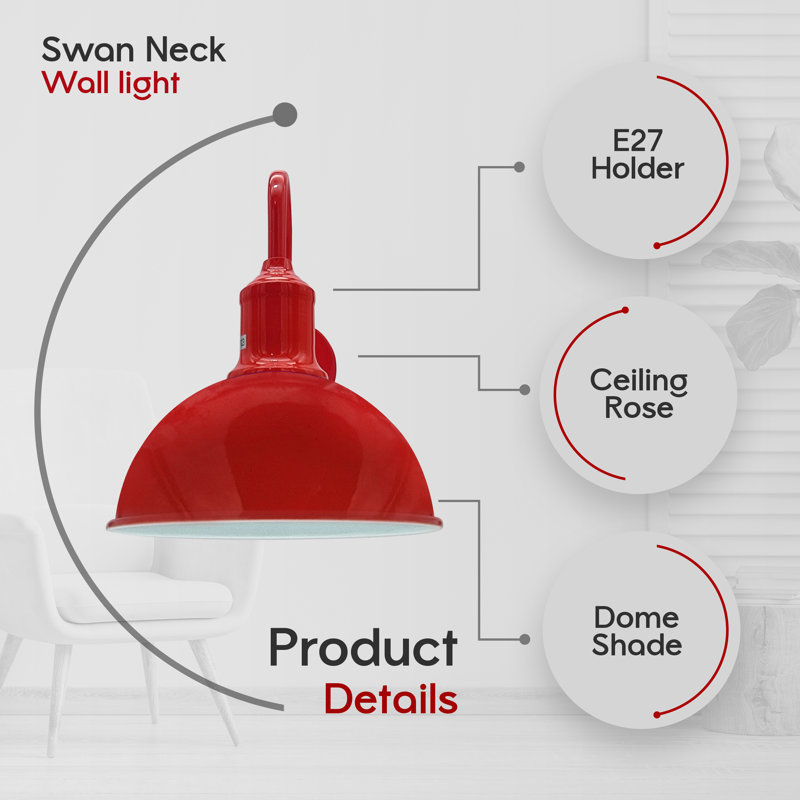 Armed Sconce, LED, Yes, Red