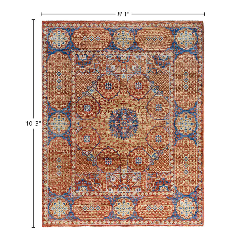 Overdyed One-of-a-Kind Rectangle 8'1" X 10'3" Hand Knotted Area Rug