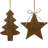 5'' Wood Holiday Shaped Ornament
