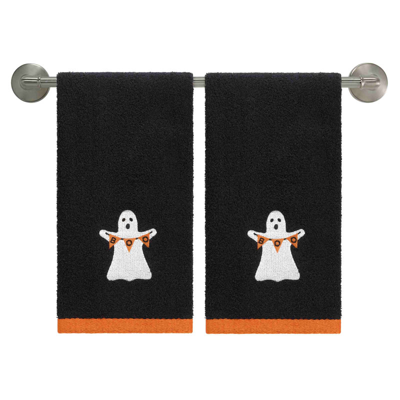  Ghost Boo Halloween 2-Pack Hand Towels