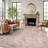 Delano Terracotta Floral Pattern Rug – Washable Low Pile Rug With Non-Slip Backing-2112596447