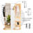 Solid Wood Full - Length Mirror With 360 Rotation And Storage Hook, Suitable For Clothing Store Hook Storage, Corridor