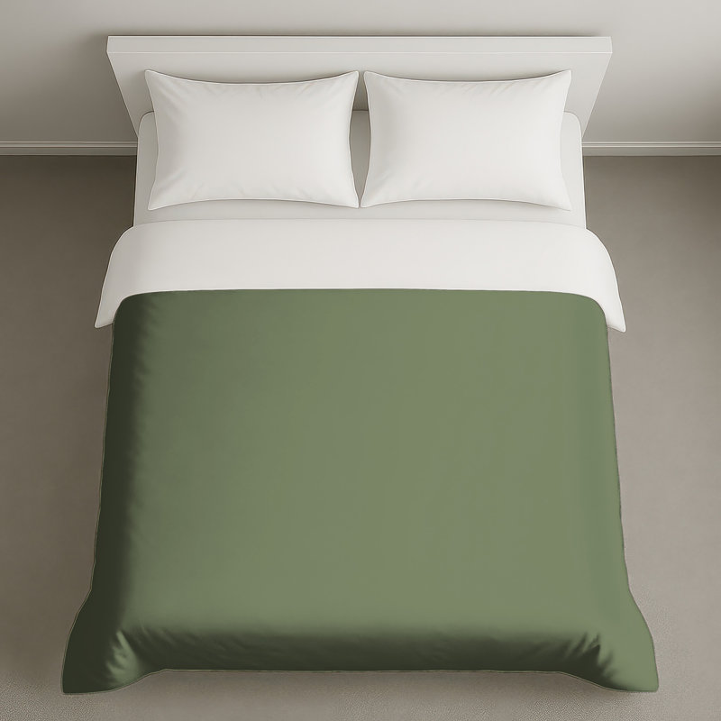 Solid Light Green Shade Duvet Covers, Twin