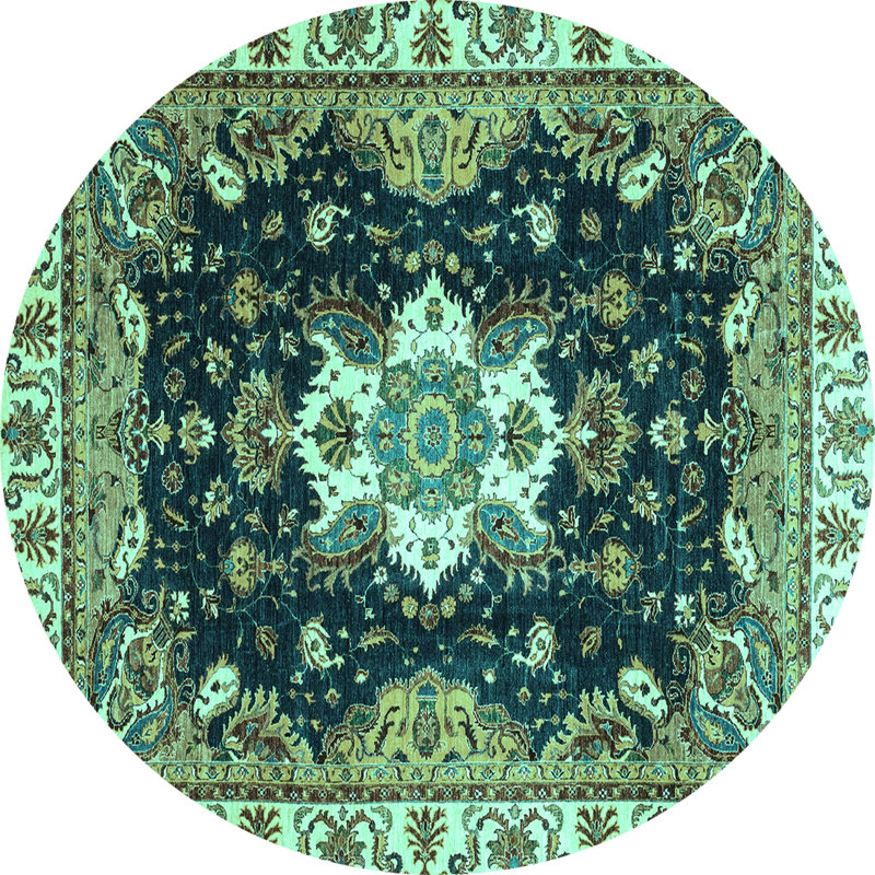 Kallel Oriental Indoor Rug, Round 4'