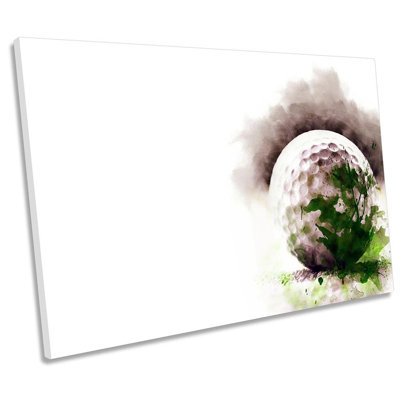 Golf Ball Sport Cream - Wrapped Canvas Print