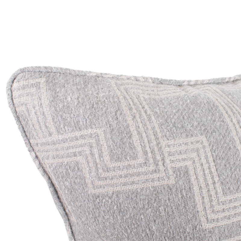 Indoor/Outdoor Pillow Syros Fog, 20"H x 20"W, Gray Striped, Square