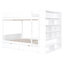 Lit superposé double au-dessus de double avec 2 tiroirs et armoire à couches multiples-1600973131