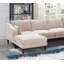 Moderne magnifique ensemble modulaire de 6 pièces modulaires avec accoudoirs et fauteuil avec repose-pieds et canapé en U-121105375