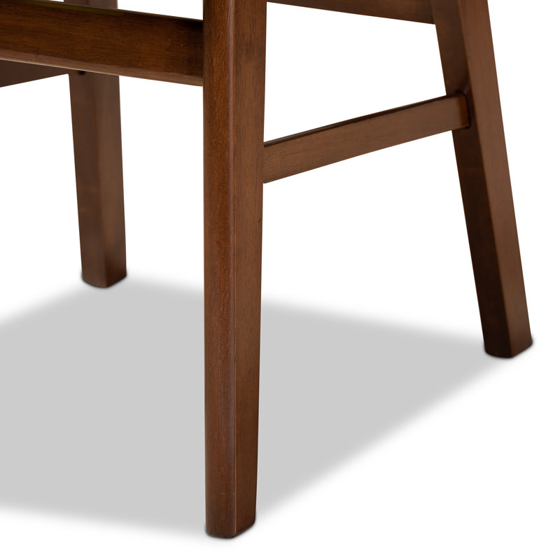 Charlesetta 4 - Person Four Leg Dining Set, Walnut Brown/Sand