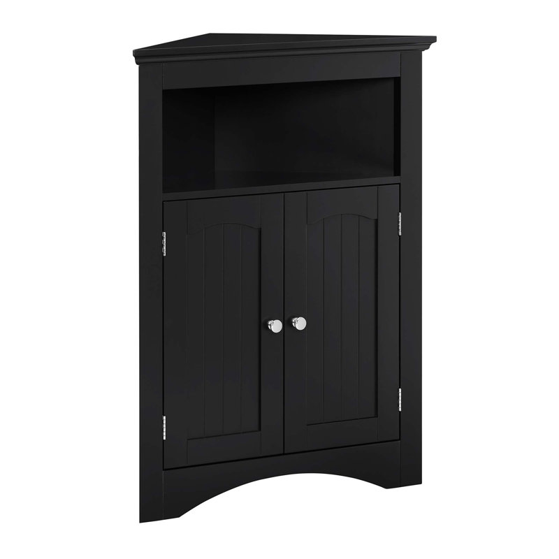 Multifunctional Bathroom Floor Corner Cabinet With Adjustable Shelves And Durable MDF Construction For Various Storage Needs