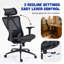 AeroErgo Ergonomic Mesh Office Chair with Adjustable Headrest and Lumbar Support-886023215-886023212