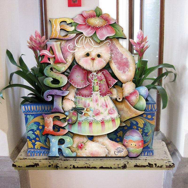 The Easter Bunny Wooden Door Hanger