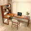 Bureau rectangulaire en bois massif brun noisette-108954488-108954485