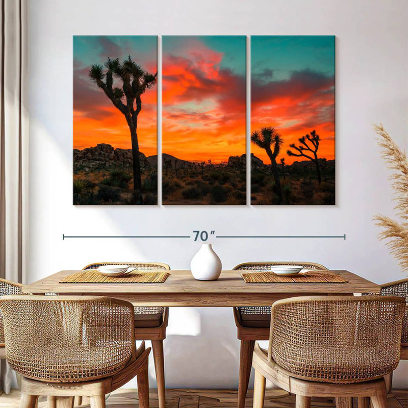 Sebbie Sunset Yucca Palms, 42" H x 65" W