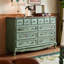 Armoire d'appoint verte et bois manufacturé vert