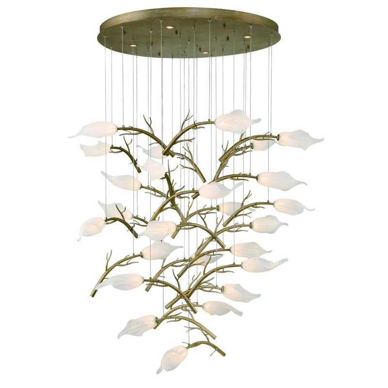 MATERA 25-Light 36" Grand Chandelier (Gold/White)