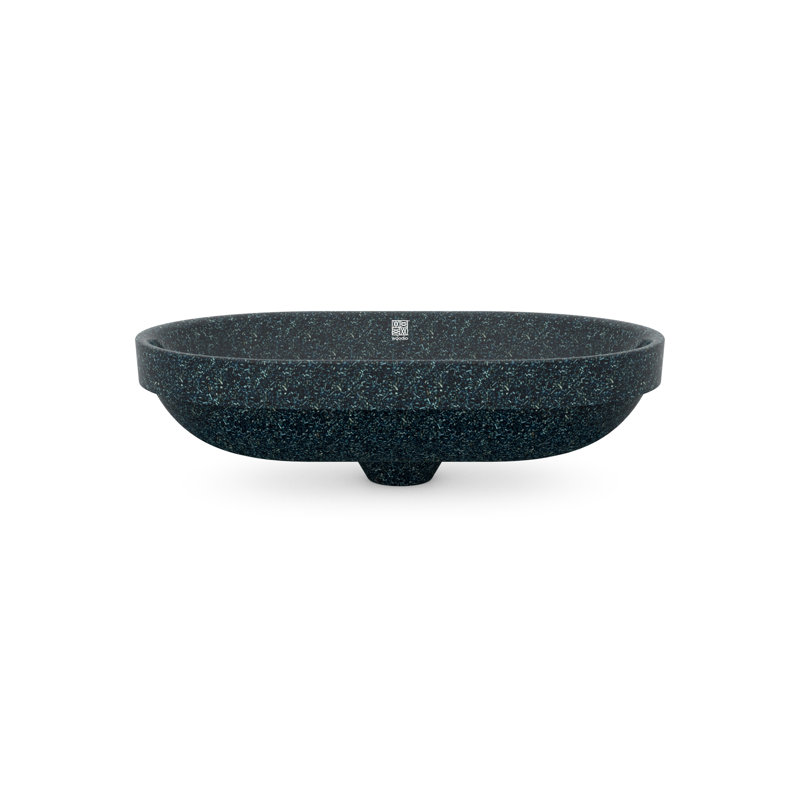 Woodio Soft60 15.748'' Wood Oval Bathroom Sink, Arctic
