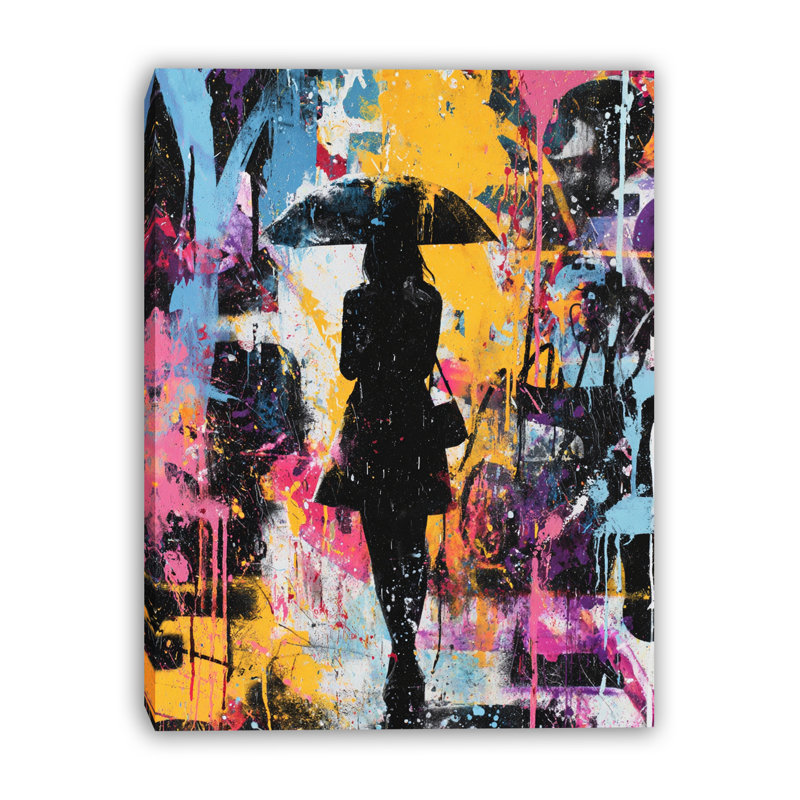 Art mural sur toile rose, L 16 po x H 24 po x P 1,5 po