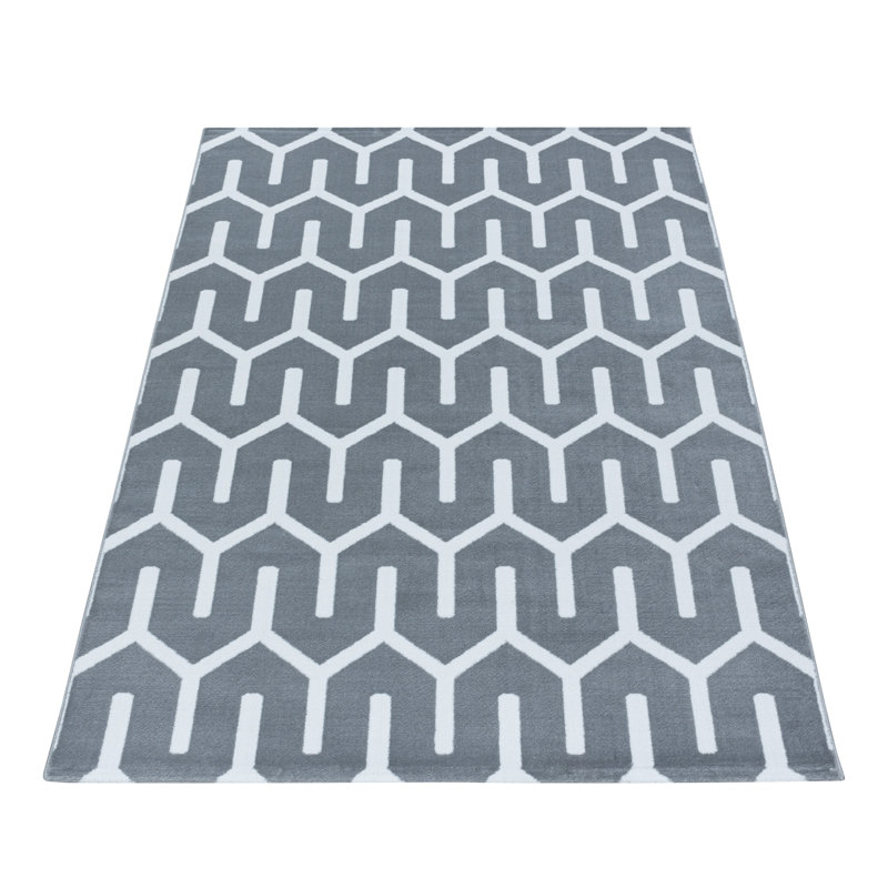 Tangier Flatweave Grey Indoor Rug, Rectangle 200 x 290cm
