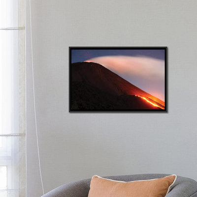 Lava Flowing From A Small Lava Shield On The Flank Of Pacaya Volcano, Guatemala by Richard Roscoe - Wrapped Canvas Gallery-Wrapped Canvas Giclée