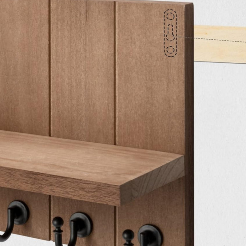 Solid Wood Wall Organizer