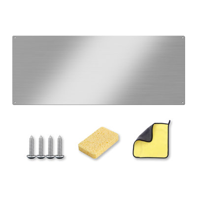 Dosseret en acier inoxydable 12 po x 29,5 po - Panneau de cuisine ultra-plat, garde murale facile à nettoyer pour cuisinière et hotte avec trous pré-percés