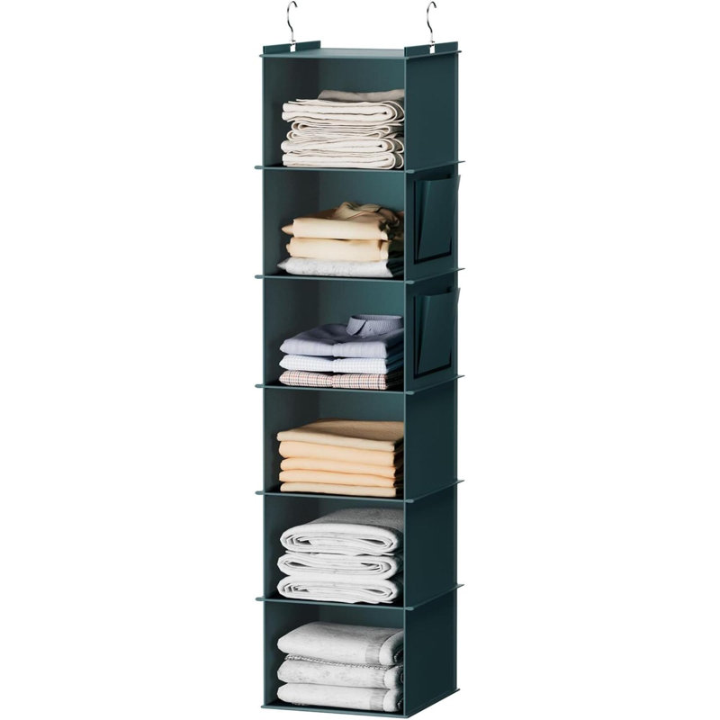Étagère de rangement 11,8 po Elkan, H 47,2 po x l 11,8 po x P 11,8 po, Vert