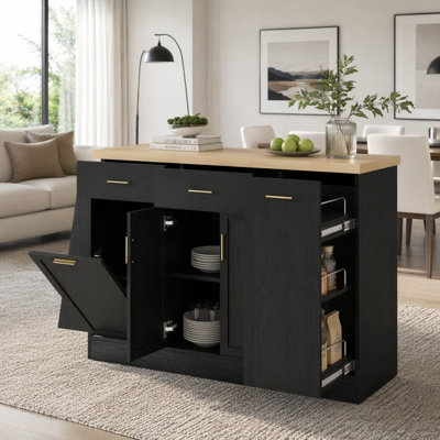 Multi-Functional Storage Sideboard,Kitchen Island Table