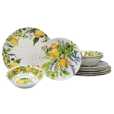 Service de table 12 pièces Certified International Lemon Zest