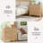 3 Drawers Oversized Nightstand Set, 31.5" Wide Extra Large Night Stand With Charging Station, Modern Bedside Table, Wood Dresser for Bedroom, Oak (Set of 2)-1241544909-1241544907