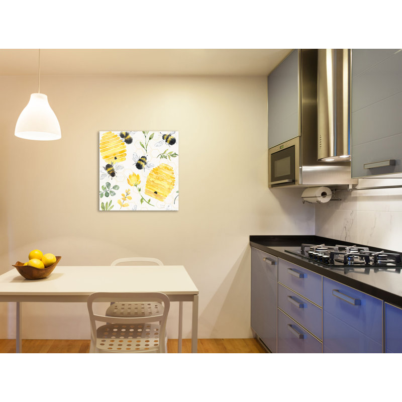 «Bee Harmony Pattern V», toile tendue par Dina June, H 18 po x l 18 po x P 1,5 po