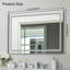 40"x24" Led Bathroom Vanity Mirror,backlit And Front Lit,multifunction,wall Mounted,gun Ash-986397382
