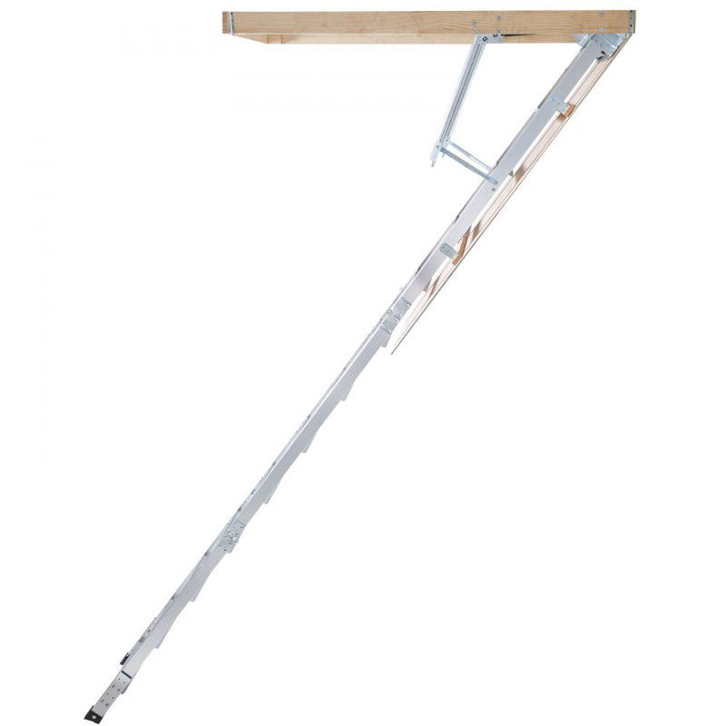 Attic Ladder Foldable, 350-pound Capacity, Multi-Purpose Aluminium Extension, Lightweight and Portable, Fits 9.5'-12' Ceiling Heights, Convenient Access to Your Attic Standard