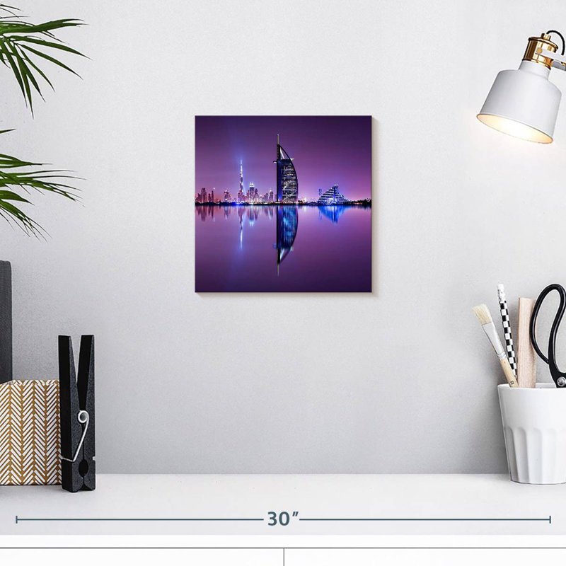 Nicci Dubai Skyscrapers Reflection, 10" H x 10" W